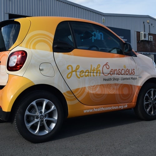 health conscious organic food delivery car